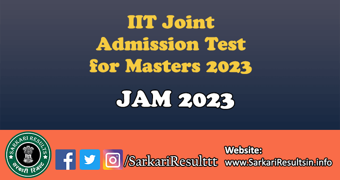 IIT JAM Admission Result 2023
