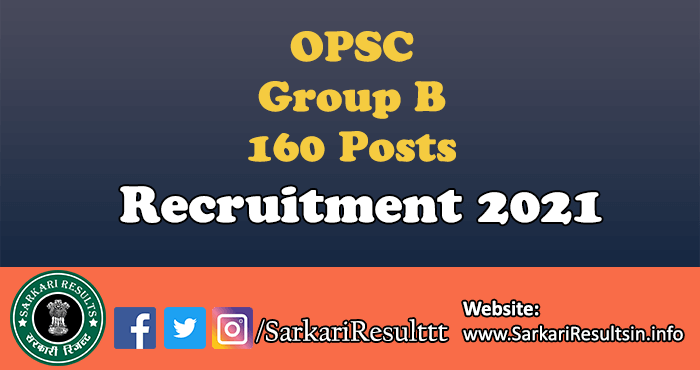 OPSC Group B Recruitment 2021