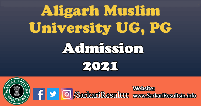 AMU UG PG Admission Form 2021