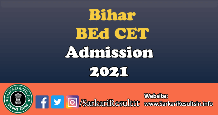 Bihar BEd CET Result 2021