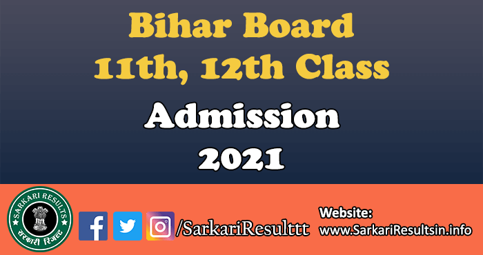 Bihar Board 12th Class Admission Form 2021