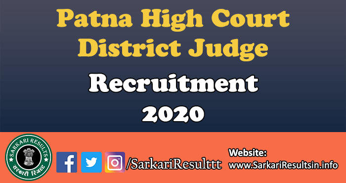 Bihar Patna High Court District Judge Recruitment Result 2021 