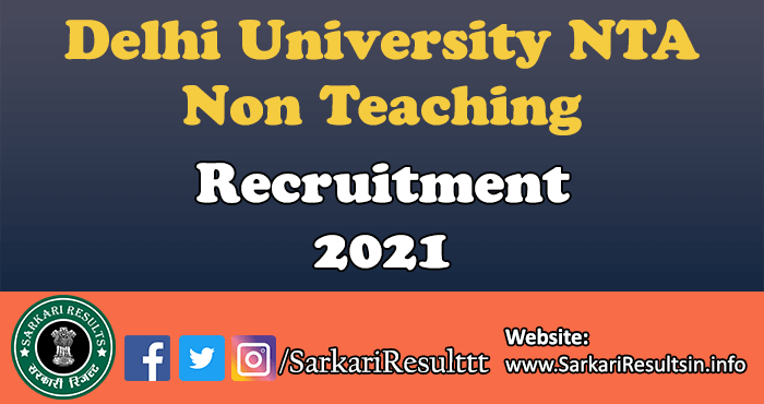 Delhi University NTA Non Teaching Result 2023