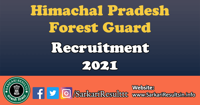 HP Forest Guard Recruitment 2021