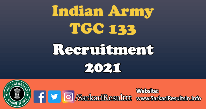Indian Army TGC 133 Recruitment Form 2021