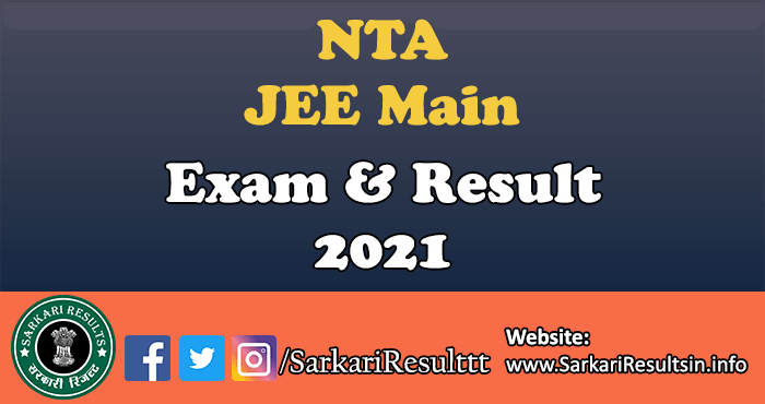 NTA JEE Main Paper 2 Result 2021