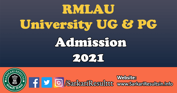 RMLAU University UG PG Admission 2021