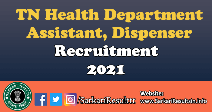 TN Health Department Assistant Dispenser Recruitment 2021 