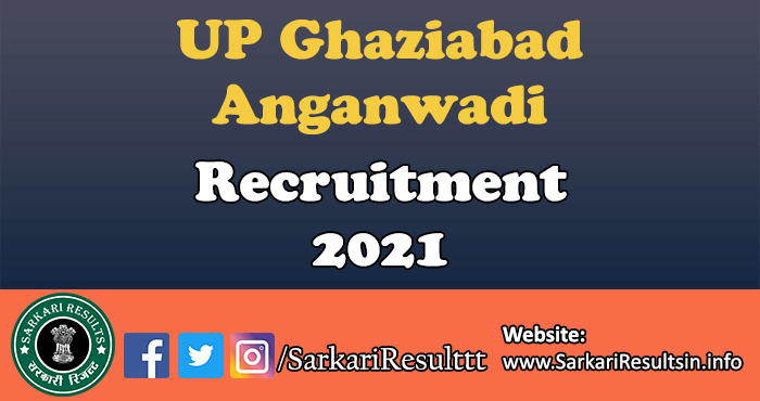 UP Ghaziabad Anganwadi Recruitment 2021