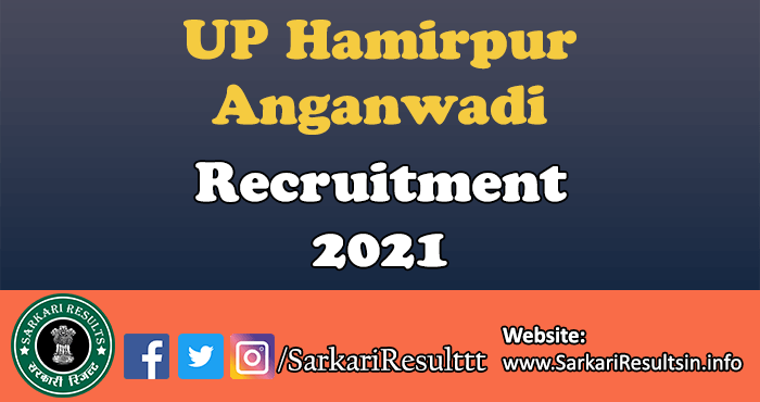 UP Hamirpur Anganwadi Recruitment 2021