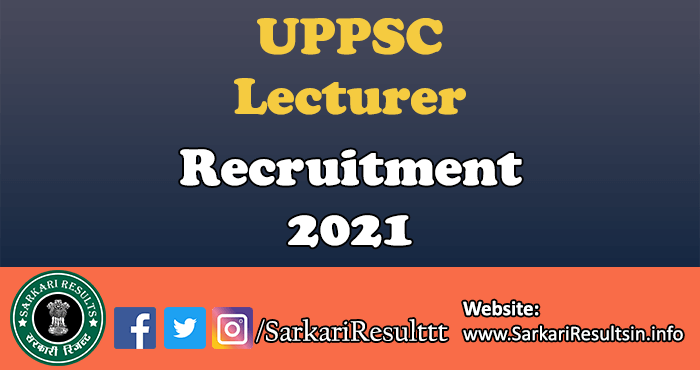 UPPSC Ashram Padhati Lecturer Result 2022