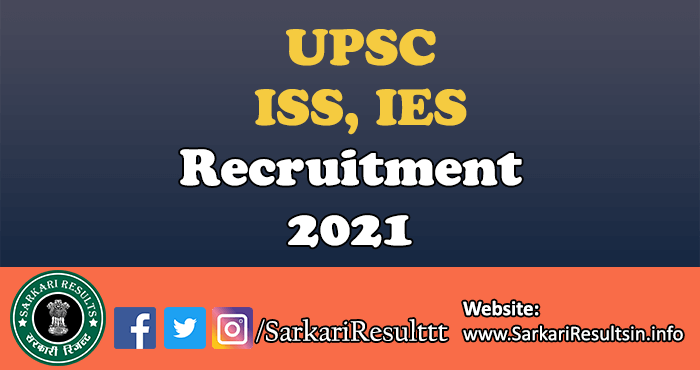 UPSC ISS, IES Final Result 2021