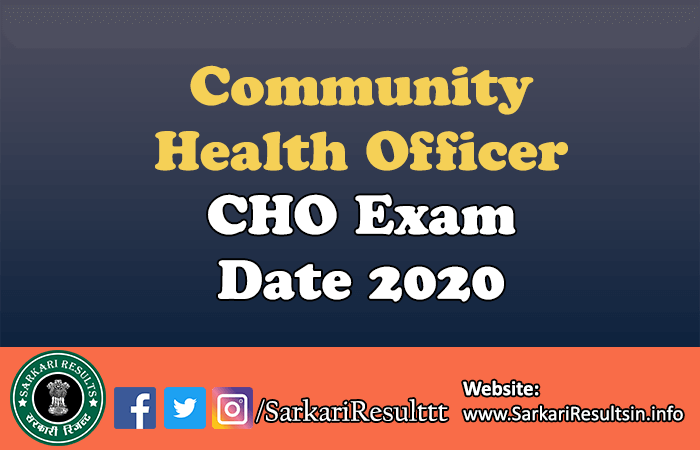 Community Health Officer CHO Result 2020