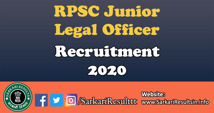 RPSC Junior Legal Officer Interview Letter