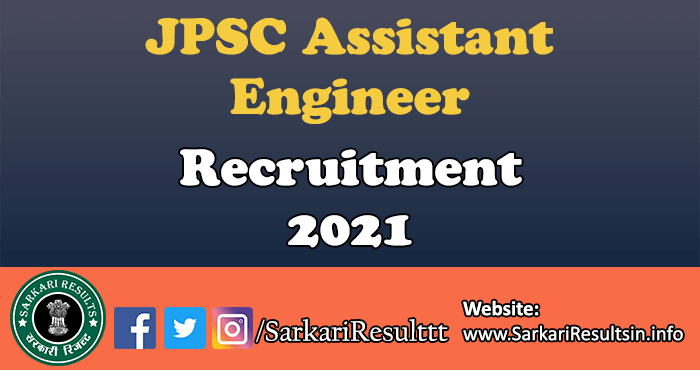 JPSC Assistant Engineer AE Mains Recruitment 2021