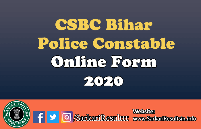 CSBC Bihar Police Constable Final Result 2020