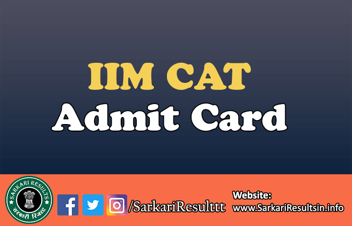 IIM CAT Admit Card