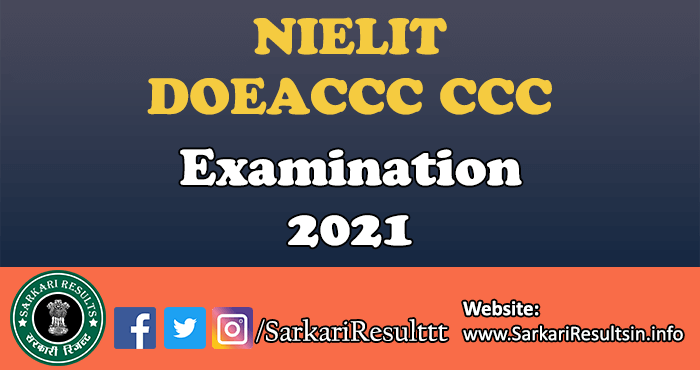NIELIT DOEACCC CCC Exam 2021