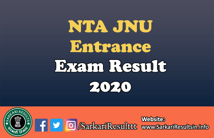 NTA JNU Entrance Exam Result