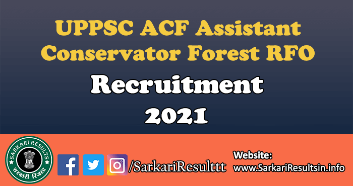 UPPSC ACF RFO Final Result 2022