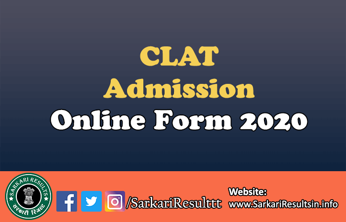 CLAT Admission Form 2020