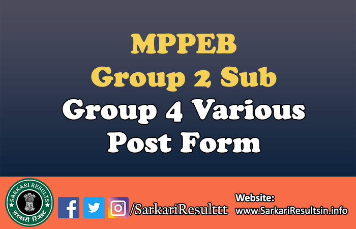 MPPEB Group 2 Sub Group 4 Various Post Re Exam Result 2022