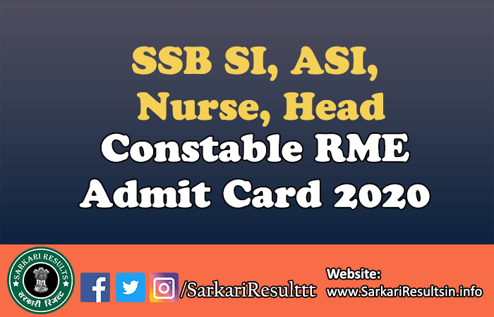 SSB Head Constable Ministerial Result 2021