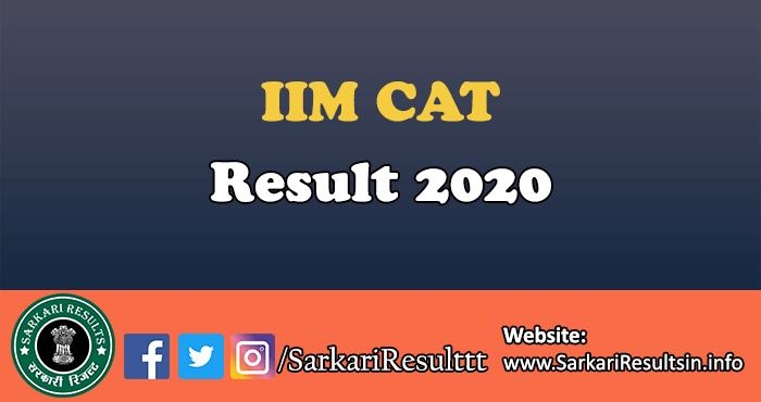 IIM CAT Result 2020