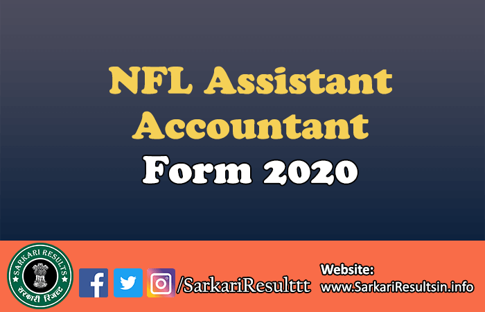 NFL Assistant Accountant Form 2020
