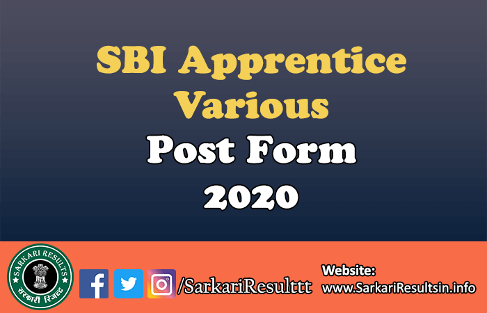 SBI Apprentice Recruitment 2020