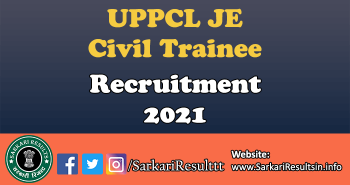 UPPCL JE Civil Trainee Final Result 2022