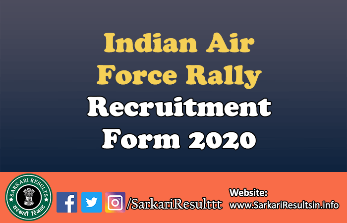Indian Air Force Rally Recruitment Result 2020