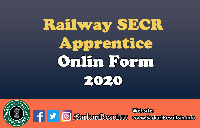 Railway SECR Apprentice Form 2020