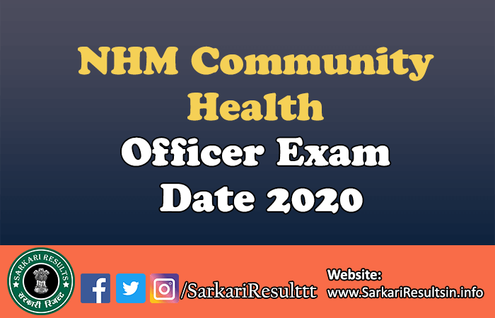 NHM Community Health Officer Result 2021