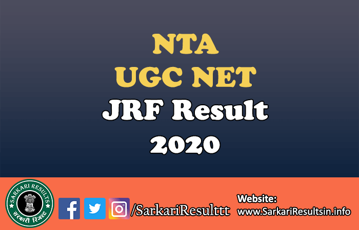 NTA UGC NET Result 2020