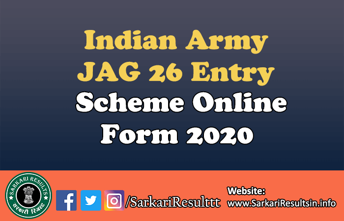 Indian Army JAG 26 Entry Scheme Form